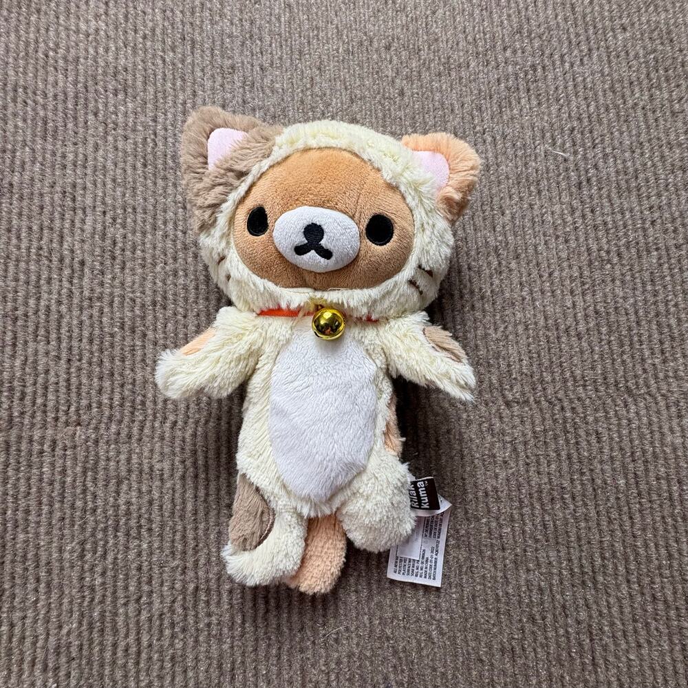 Rilakkuma 9" Huggable Cat Stuffed Animal Calico